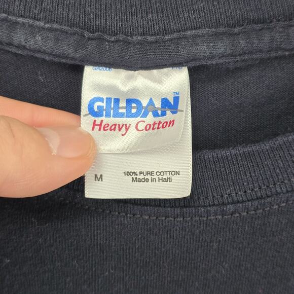 Vintage Fallen Angel Shirt Mens Medium Black Y2K Hooded Prince Goth Cross Wings - Picture 4 of 8